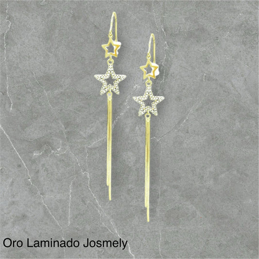 High Quality Double Star Long Earrings